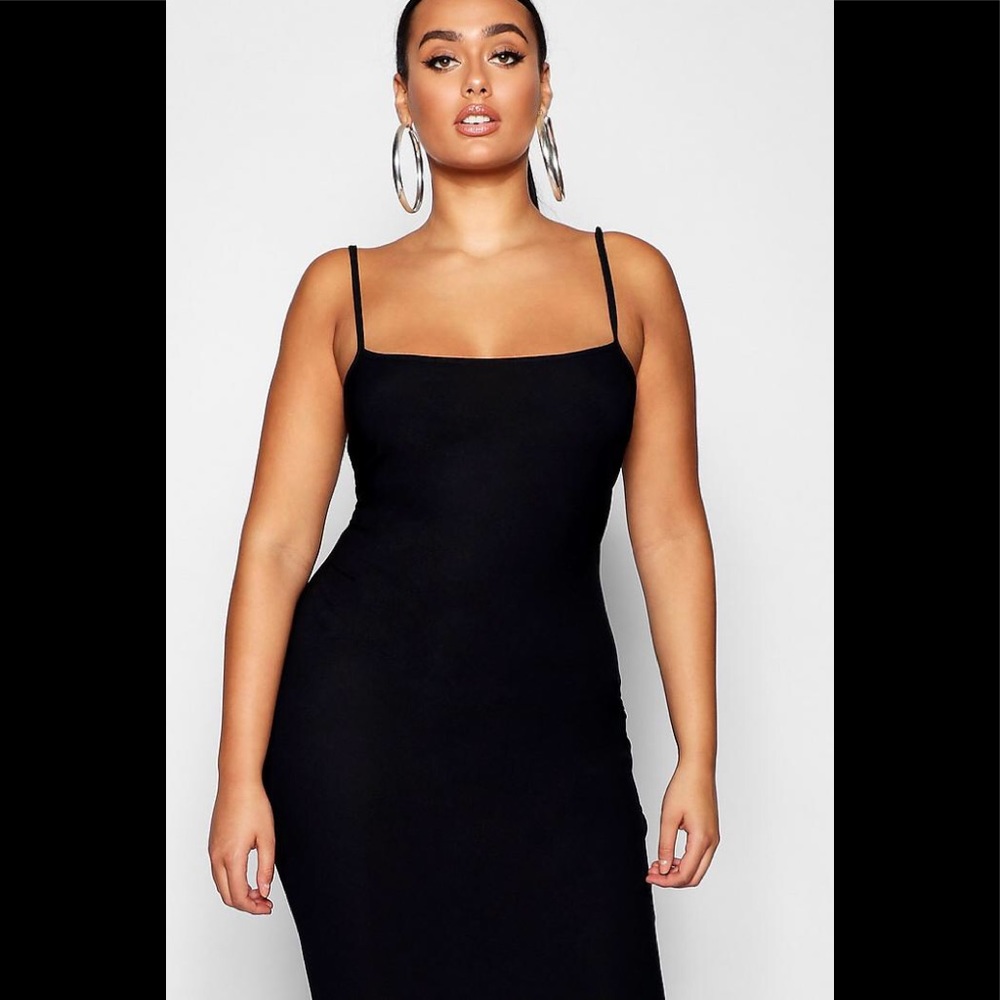 Plus Size Strappy Midi Dress